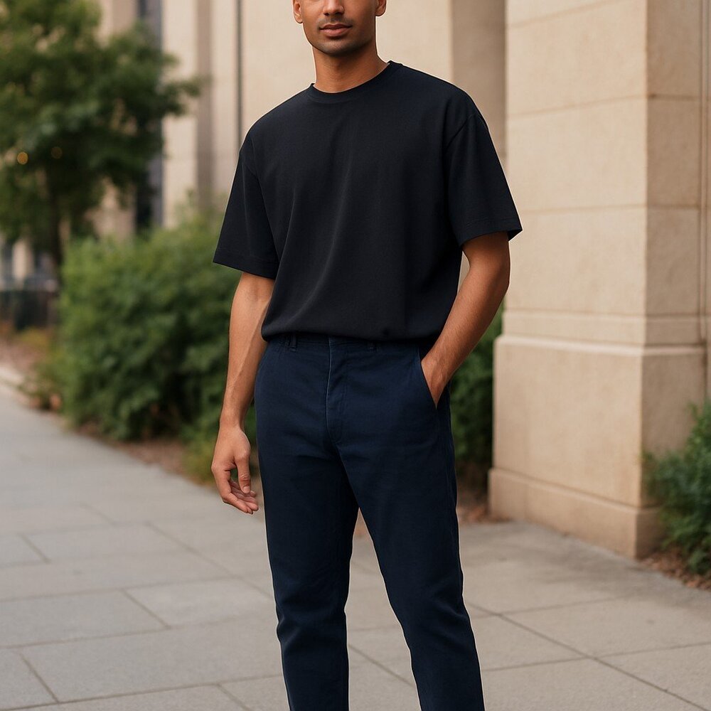 Zara Man Denim Wear DNWR Black Trousers Sz 38 – Casual Utility Style